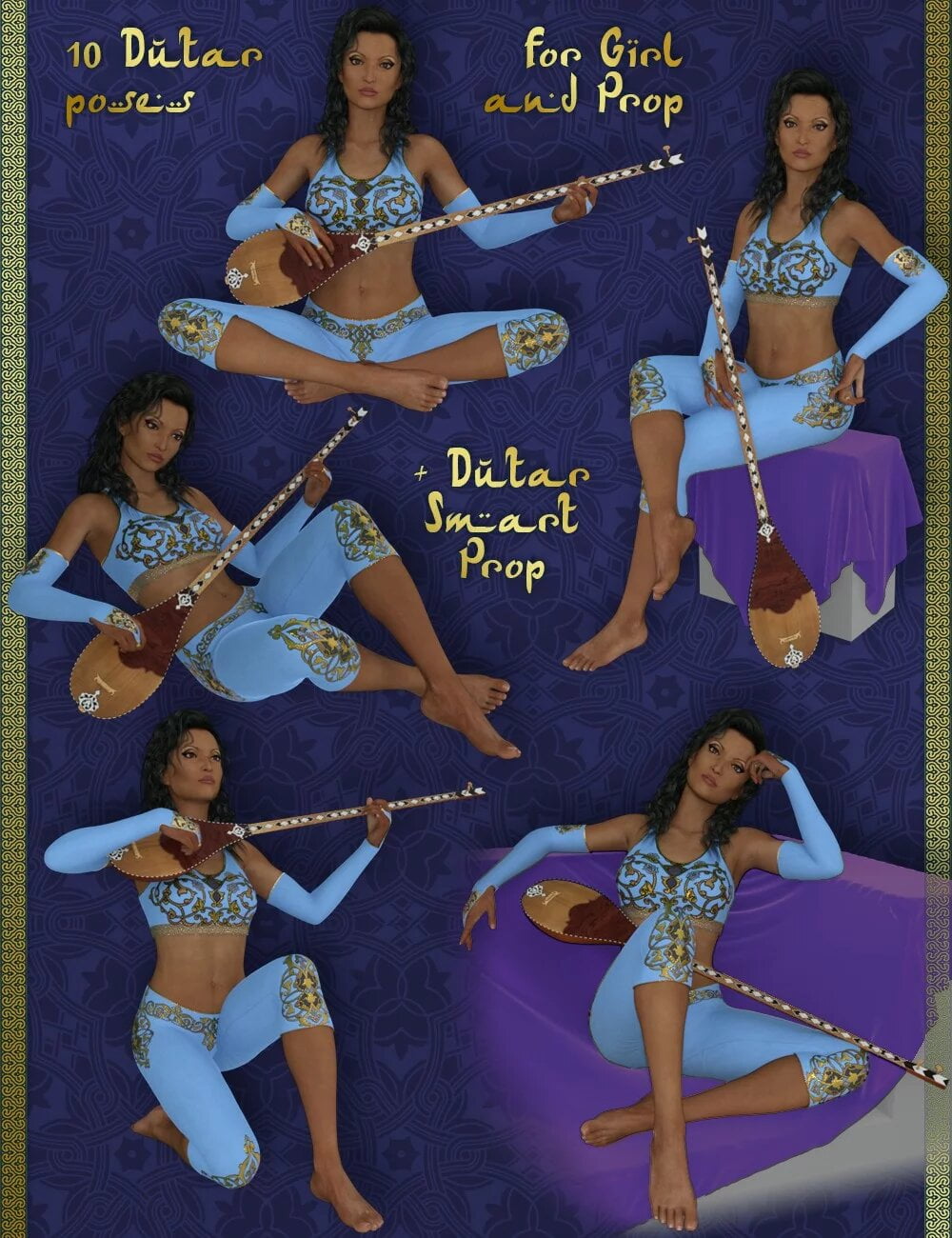 Bellydance Music Poses and Props for Genesis 8 Female(s)