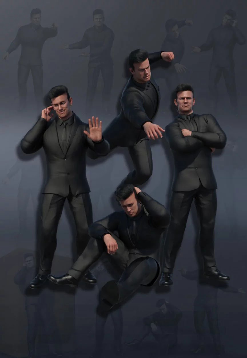 Bouncer Poses for Dain 8 and Genesis 8 Male(s)