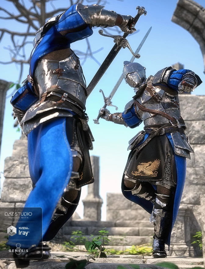 dForce The Bellowtalons Knight Outfit for Genesis 8 Male(s)