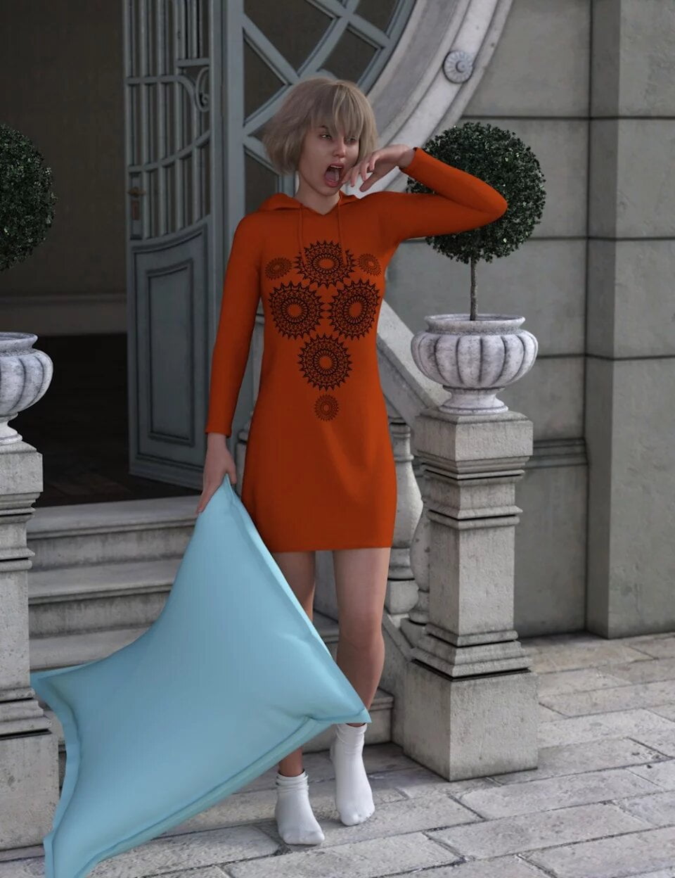 dForce Hoody Dress for Genesis 8 Female(s)