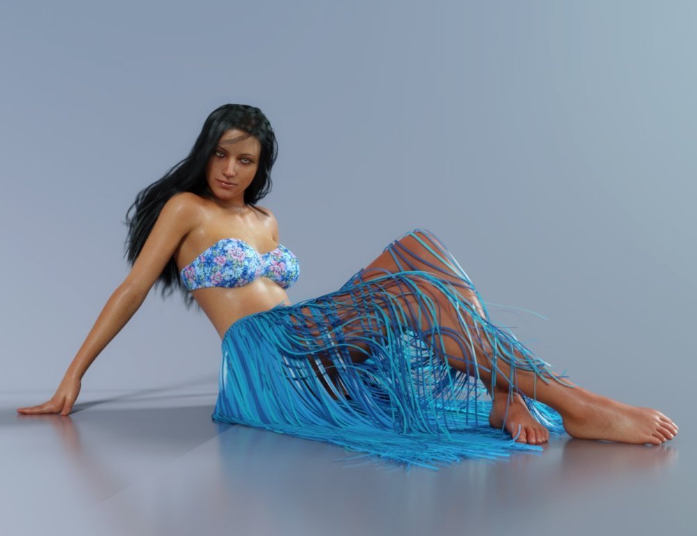 dForce Hula Outfit and Pose Set for Genesis 8 Female(s)