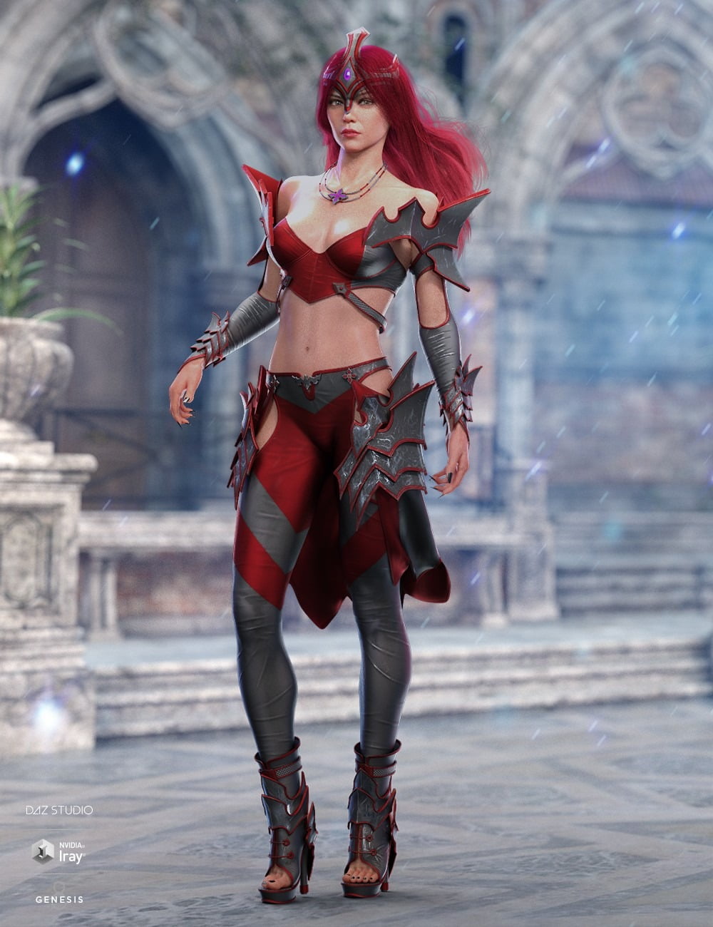 dForce Knight Priestess Outfit Iray Texture Set