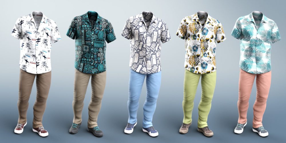 dForce Party Oahu Outfit Textures