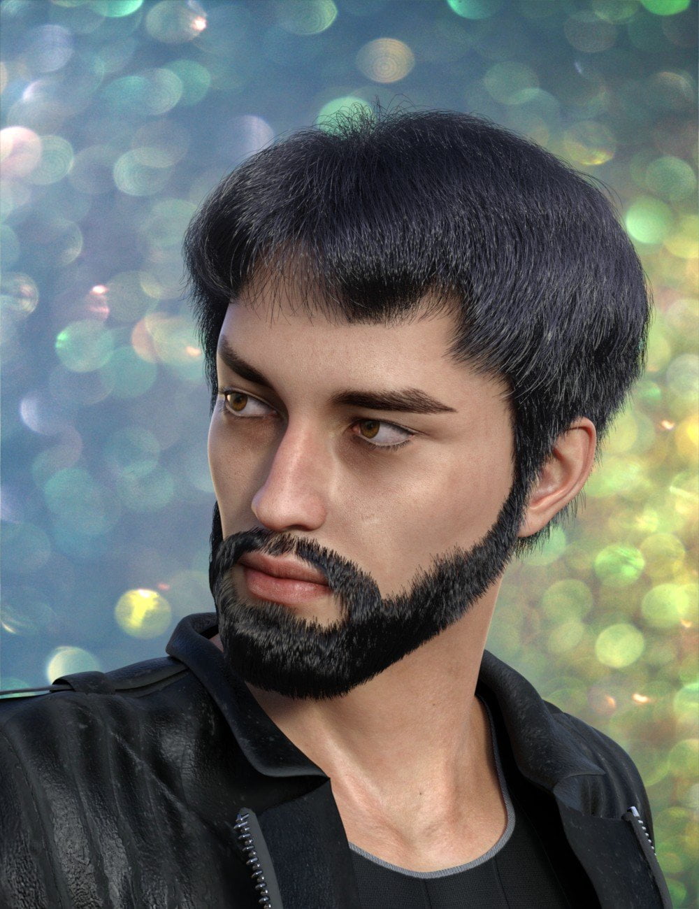 dForce Trendy Overdue Hair and Beard for Genesis 8 Male(s)