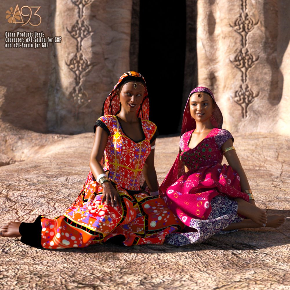 a93 - dForce Traditional Indian Outfit for G8F