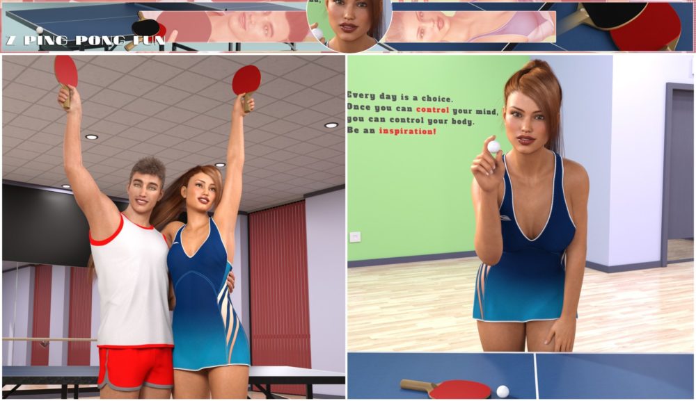 Z Ping Pong Fun Props and Poses for Genesis 3 and 8