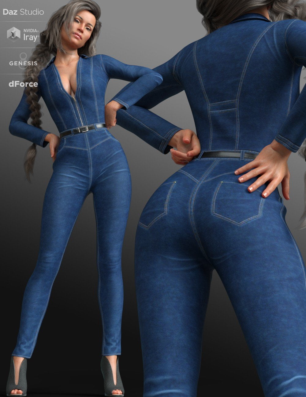dForce Mod Jumpsuit Outfit for Genesis 8 Female(s)