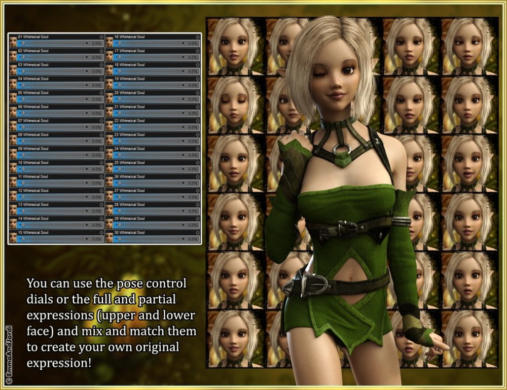 Whimsical Soul Mix And Match Expressions For Karyssa 8 And Genesis 8 Female(s)