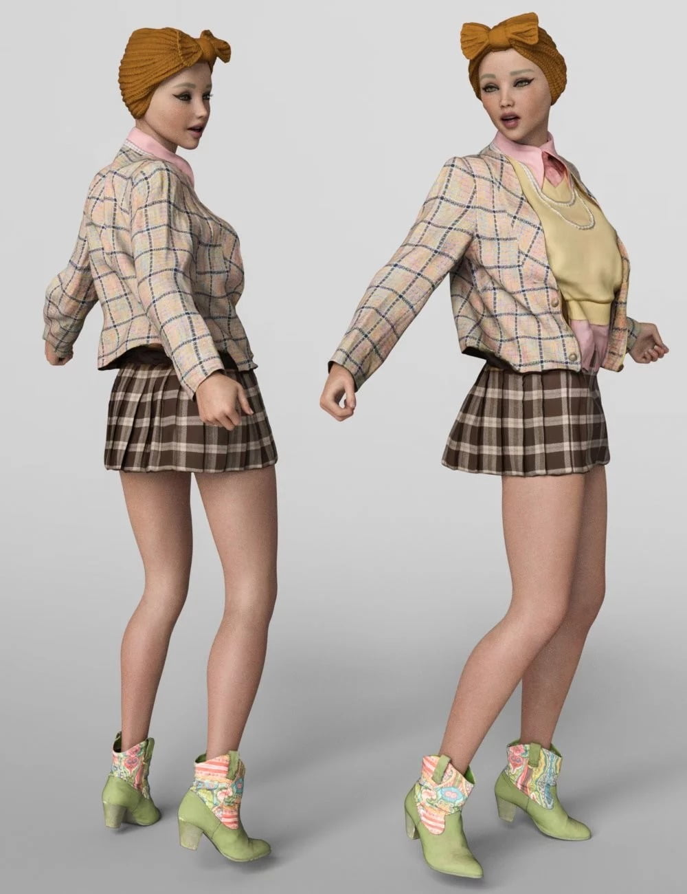 3 dForce Vintage Outfits for Genesis 8 Female
