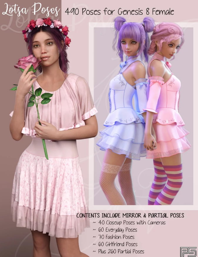 Lotsa Poses for Genesis 8 Female