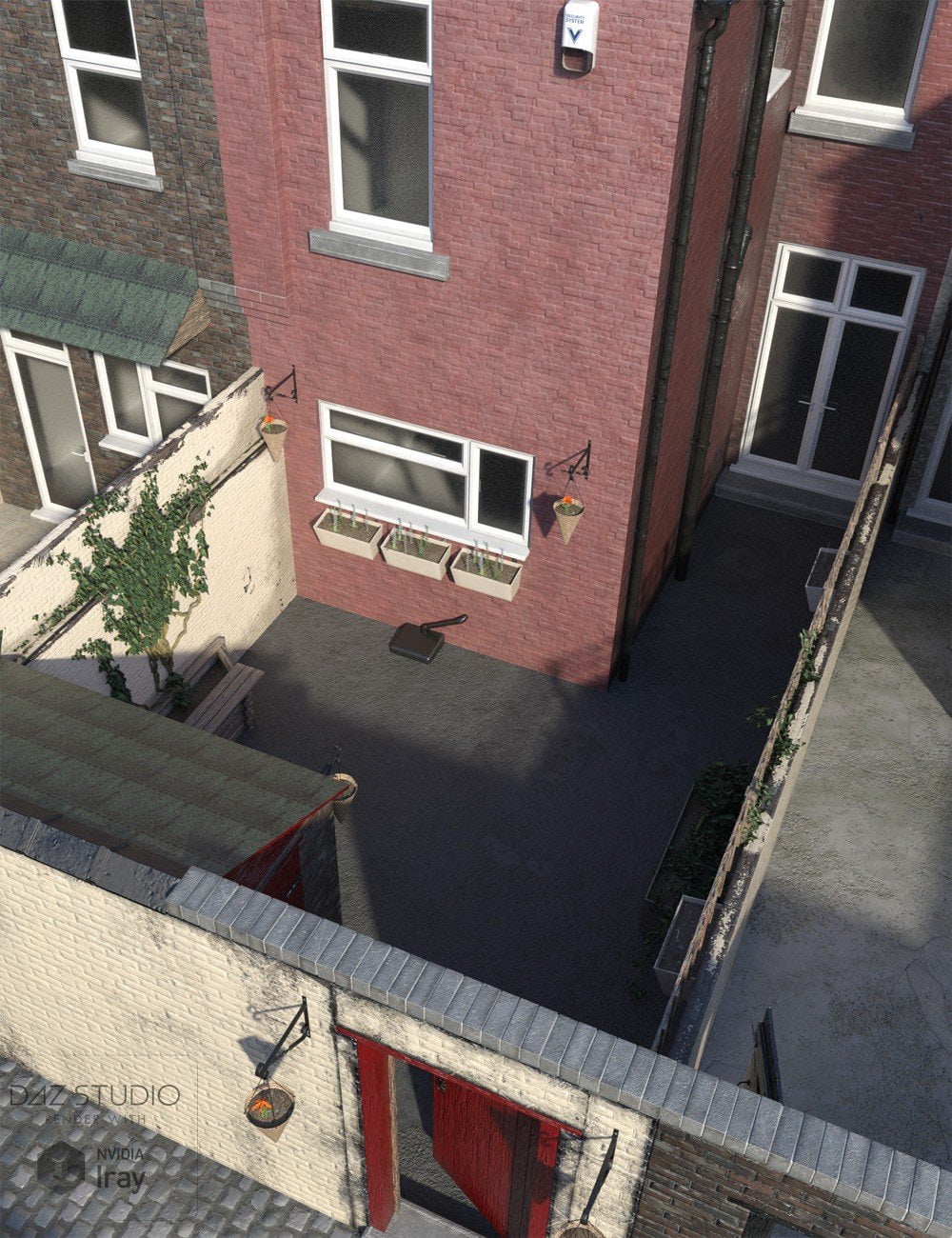 Northern Terrace Street Rear Yards and Alleyway