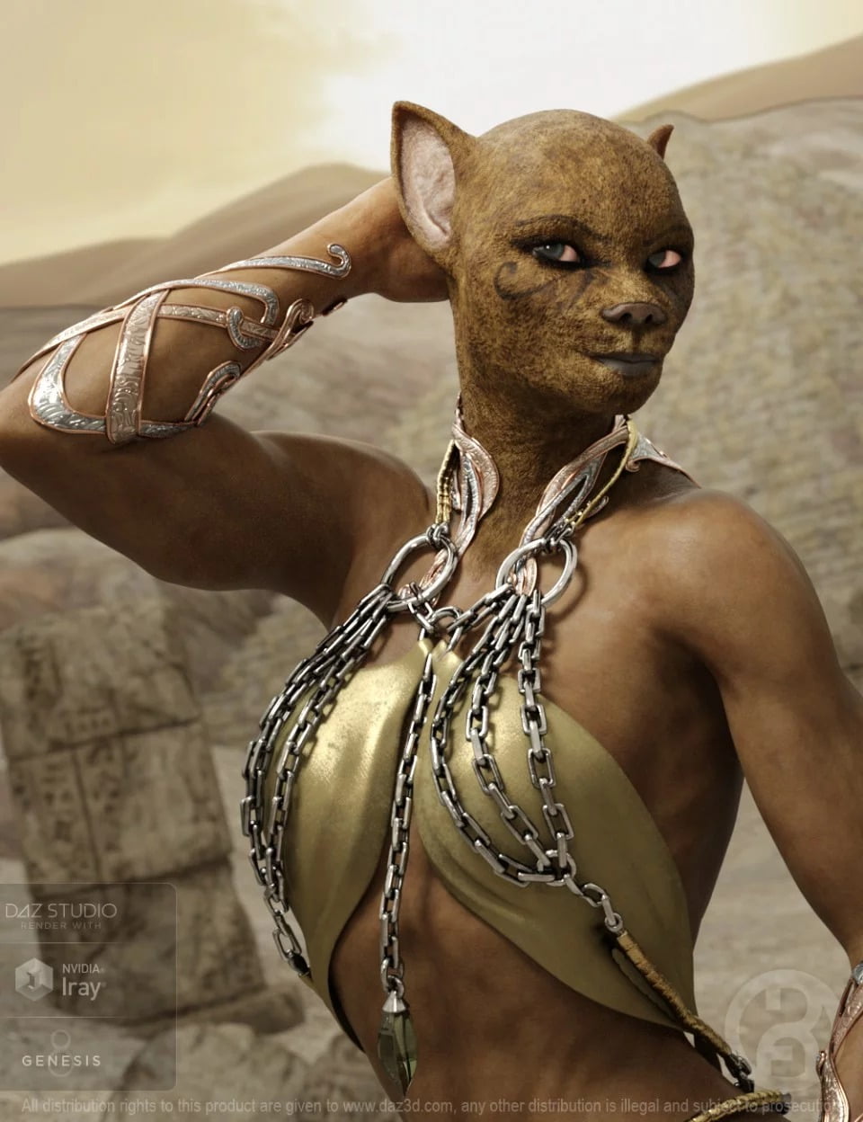 Ancient Bastet for Genesis 8 Female
