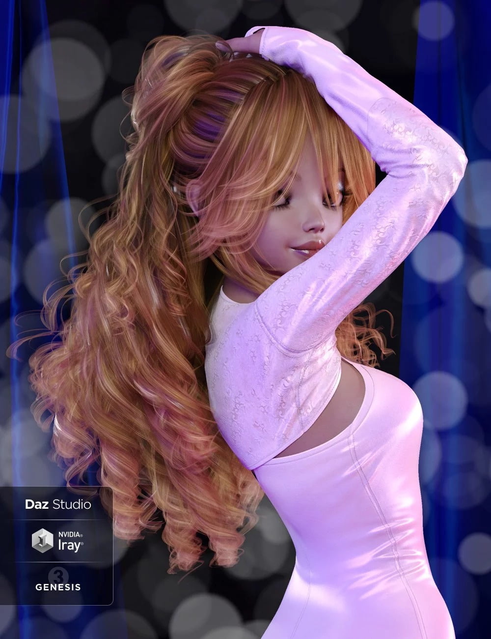 Bunny Hair for Genesis 3 and 8 Female(s)