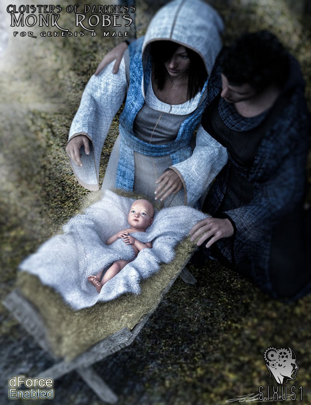 Cloisters of Darkness: Monk Robes for Genesis 8 Male