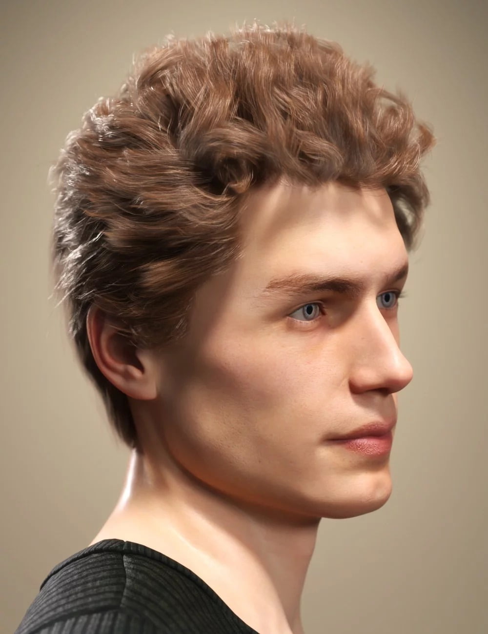 SP Hair 009 for Genesis 3 and 8 Male(s)
