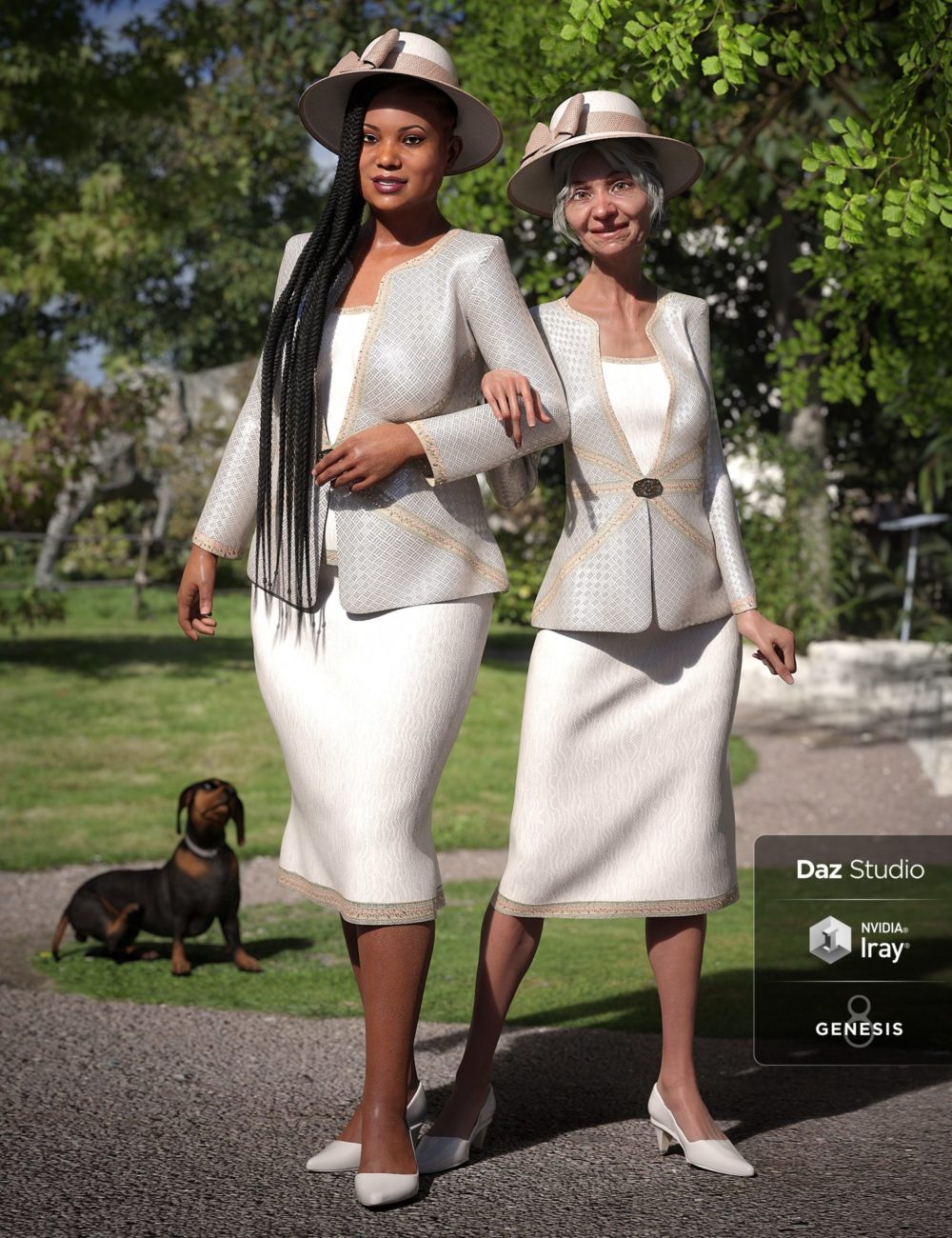 dForce Sunday Best Outfit for Genesis 8 Female(s)