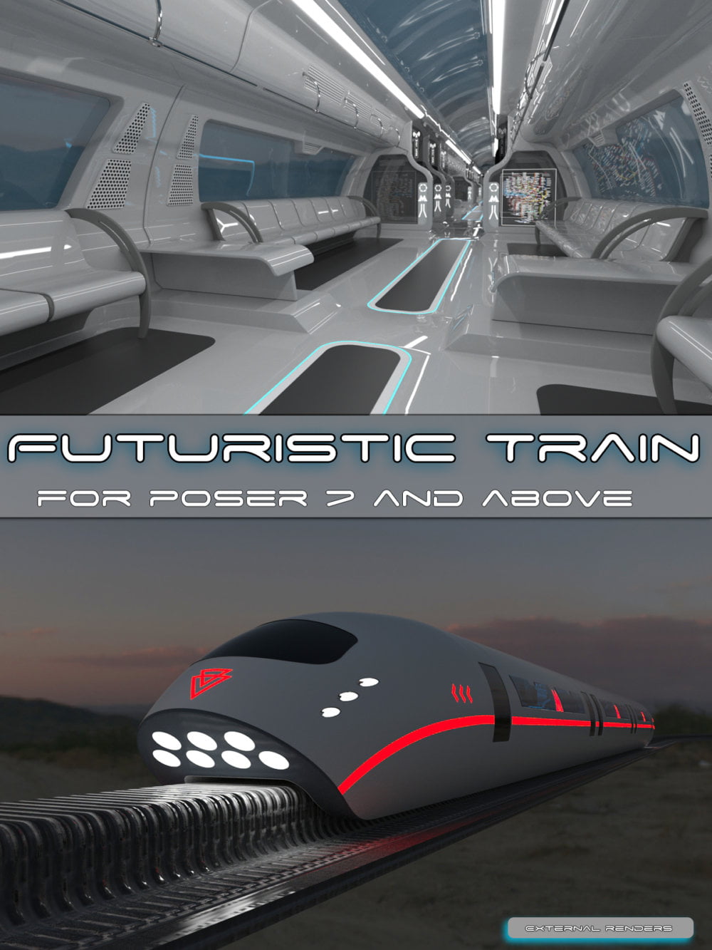 futuristic train interior