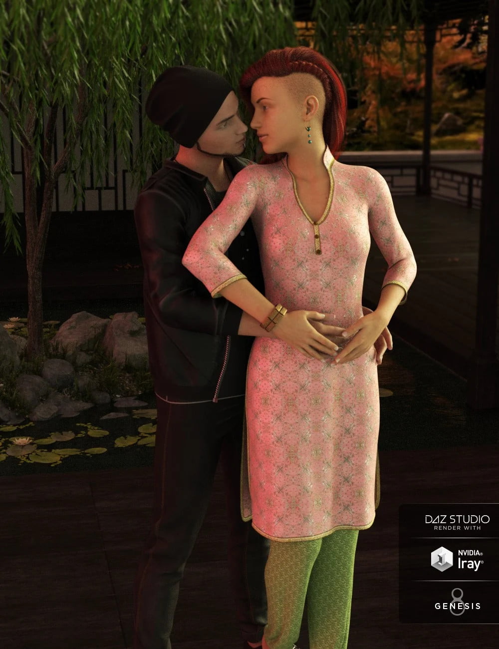 Kiss the Girl Poses for Genesis 3 and 8