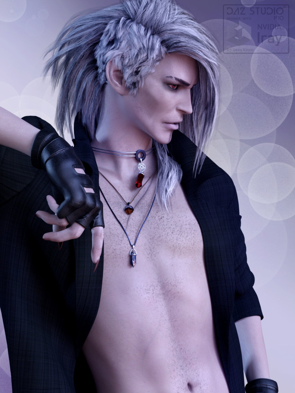 Crystal Necklaces for Genesis 8 Female and Male