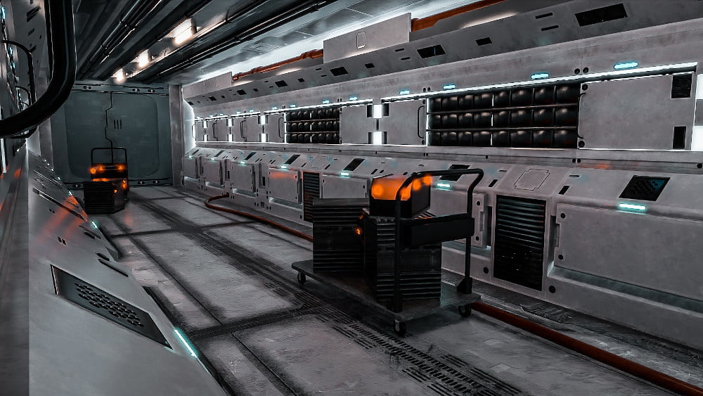 Tesla Scifi Corridor