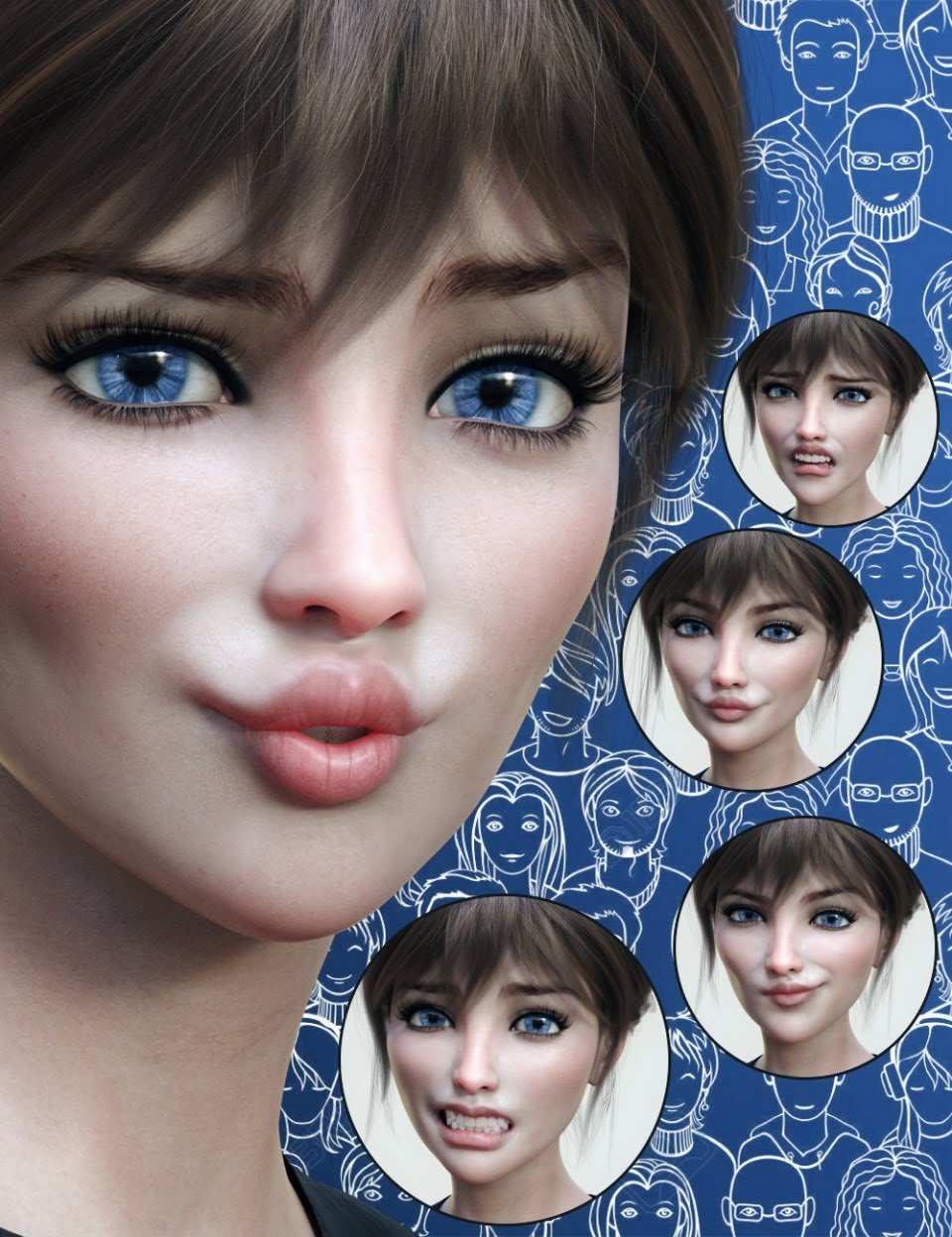 Young Expressive for Genesis 8 Female(s) ⋆ Freebies Daz 3D