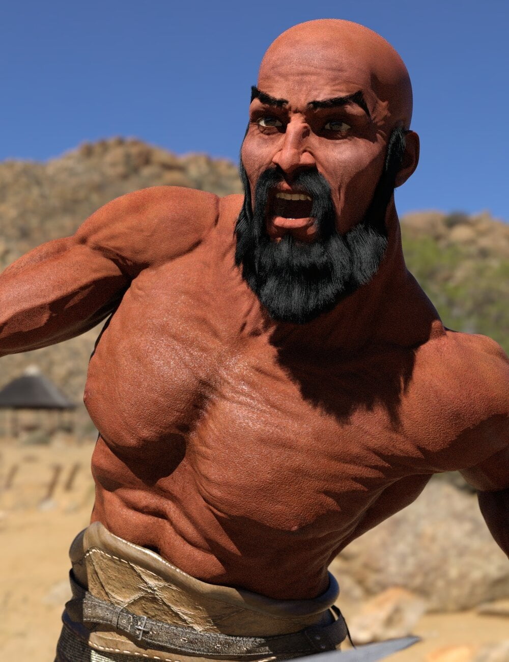 Bedu Desert Warrior HD Character for Genesis 8 Male