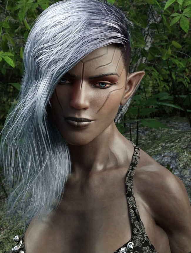 Dokkalfar the Dark Elf for Genesis 8 Female