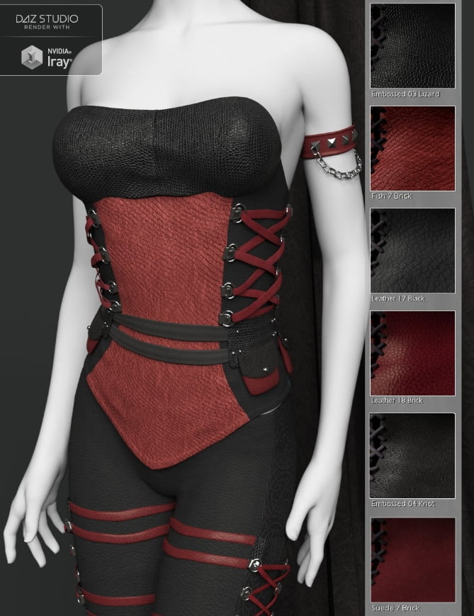 Exotic Leather Shader Presets 3 for Iray