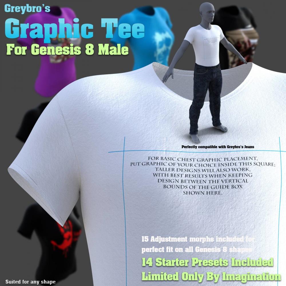 Greybro's Graphic Tee for Genesis 8 Male