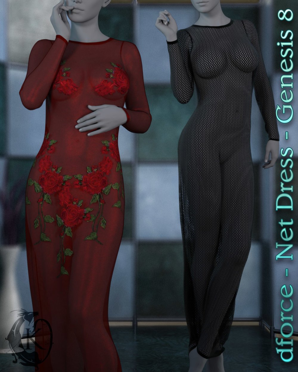 dforce - Net Dress - Genesis 8