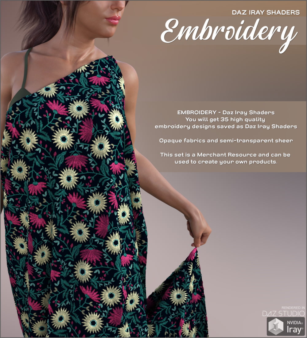 Daz Iray - Embroidery