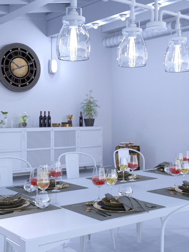 Industrial Loft Dining Room Decoration Add-on