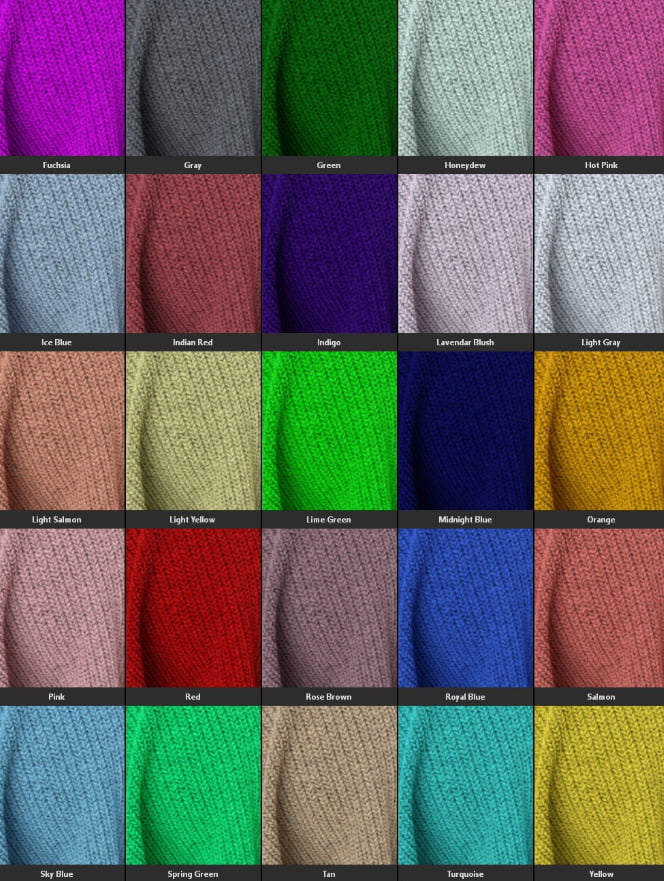 MMX Knitted Fabric and Patterns for Iray