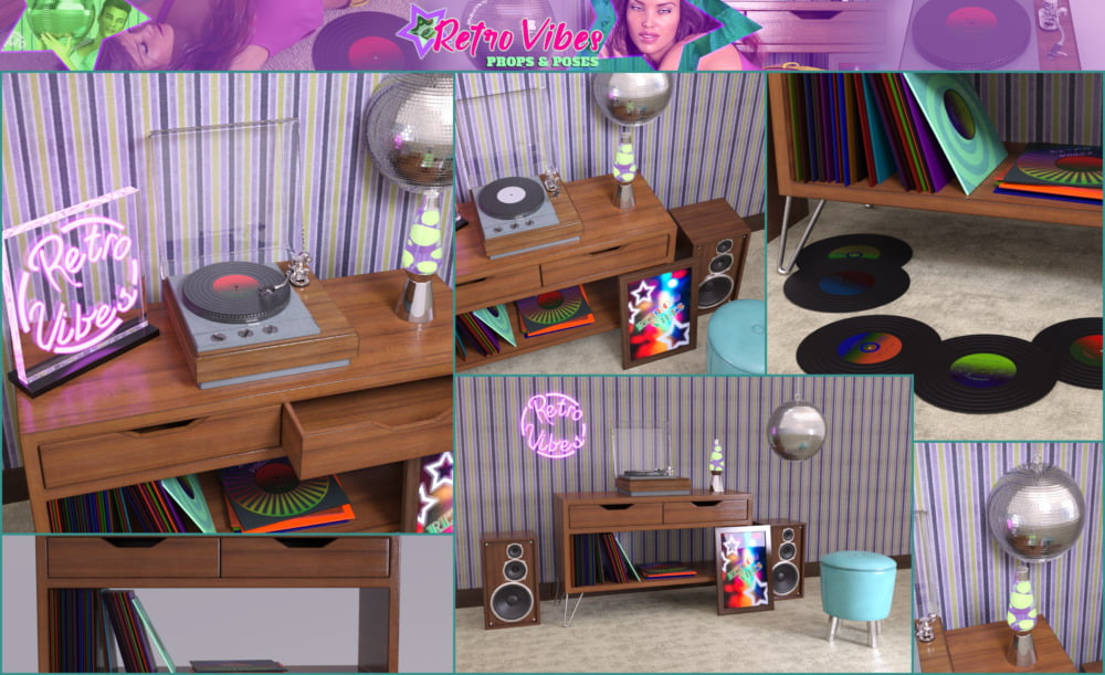 Z Retro Vibes Props and Poses