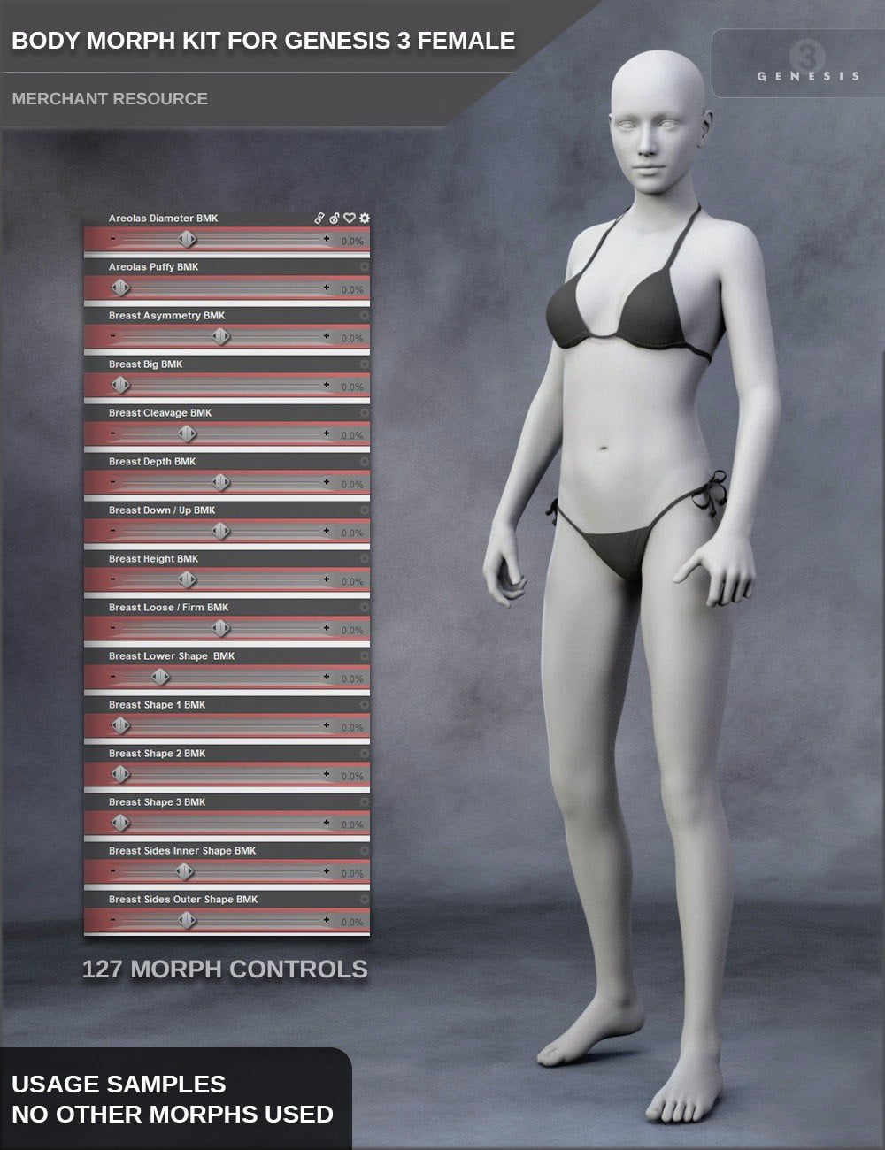 Body Morph Kit for Genesis 3 Female and Merchant Resource
