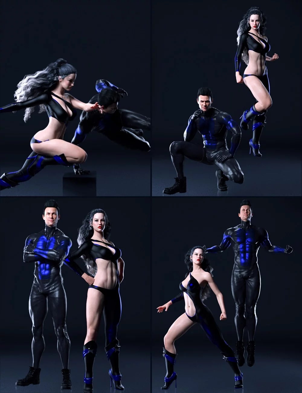 Super Couple Pose Set for Genesis 8