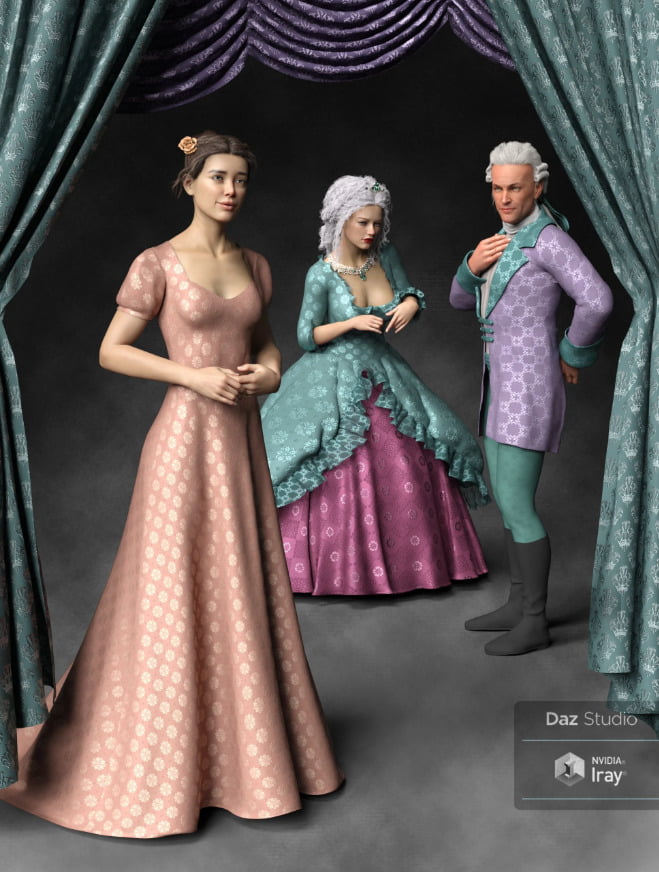 Regal Romance: Historical Pattern Iray Shader Presets