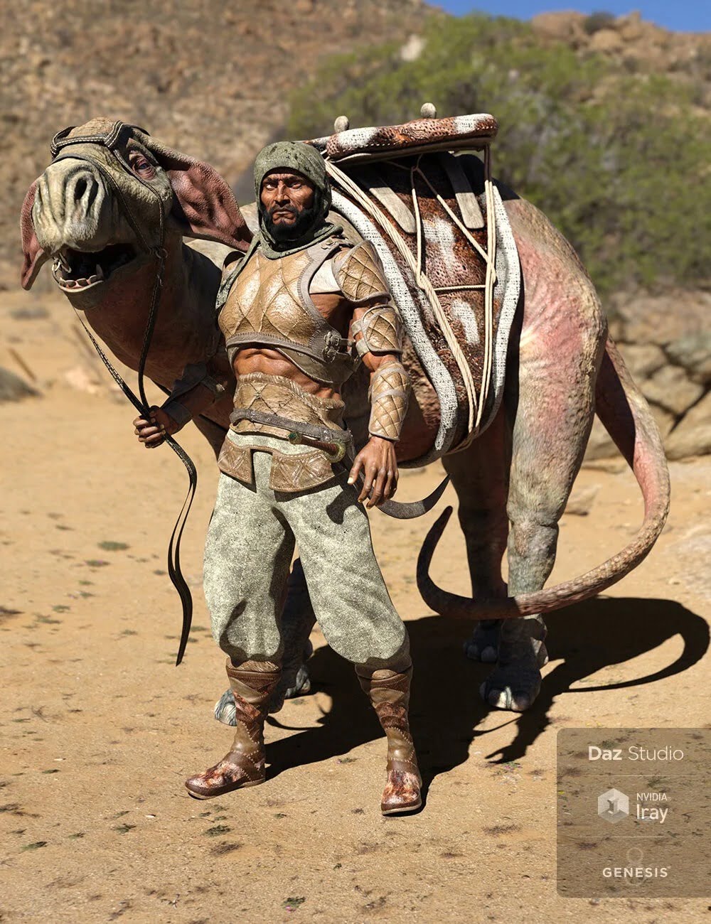 Bedu Desert Warrior Outfit for Genesis 8 Male(s)