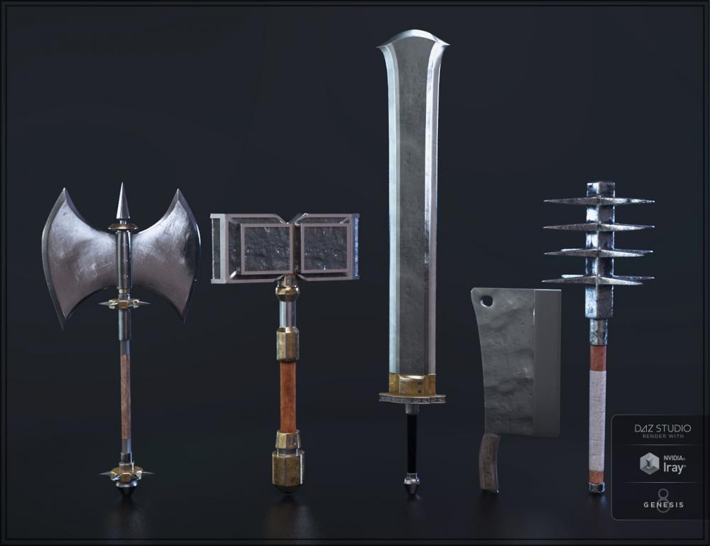 Darkside Weapons for Genesis 8 Male(s) and Ogre HD