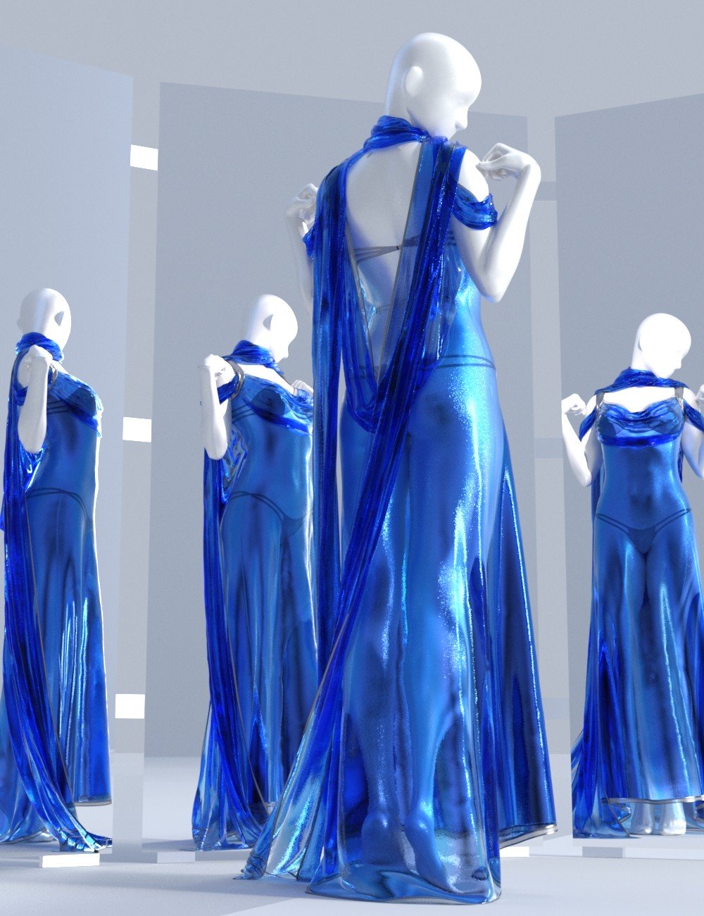 dForce Aquarius Gown for Genesis 3 and 8 Female(s)