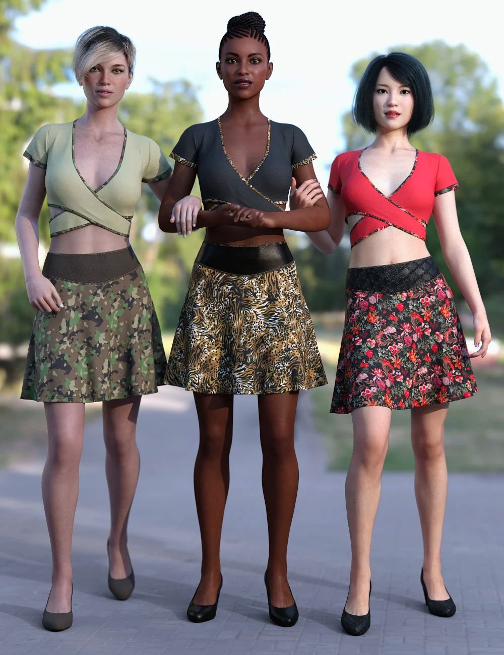 dForce Divergent Material Textures for Brazen Charm Outfit