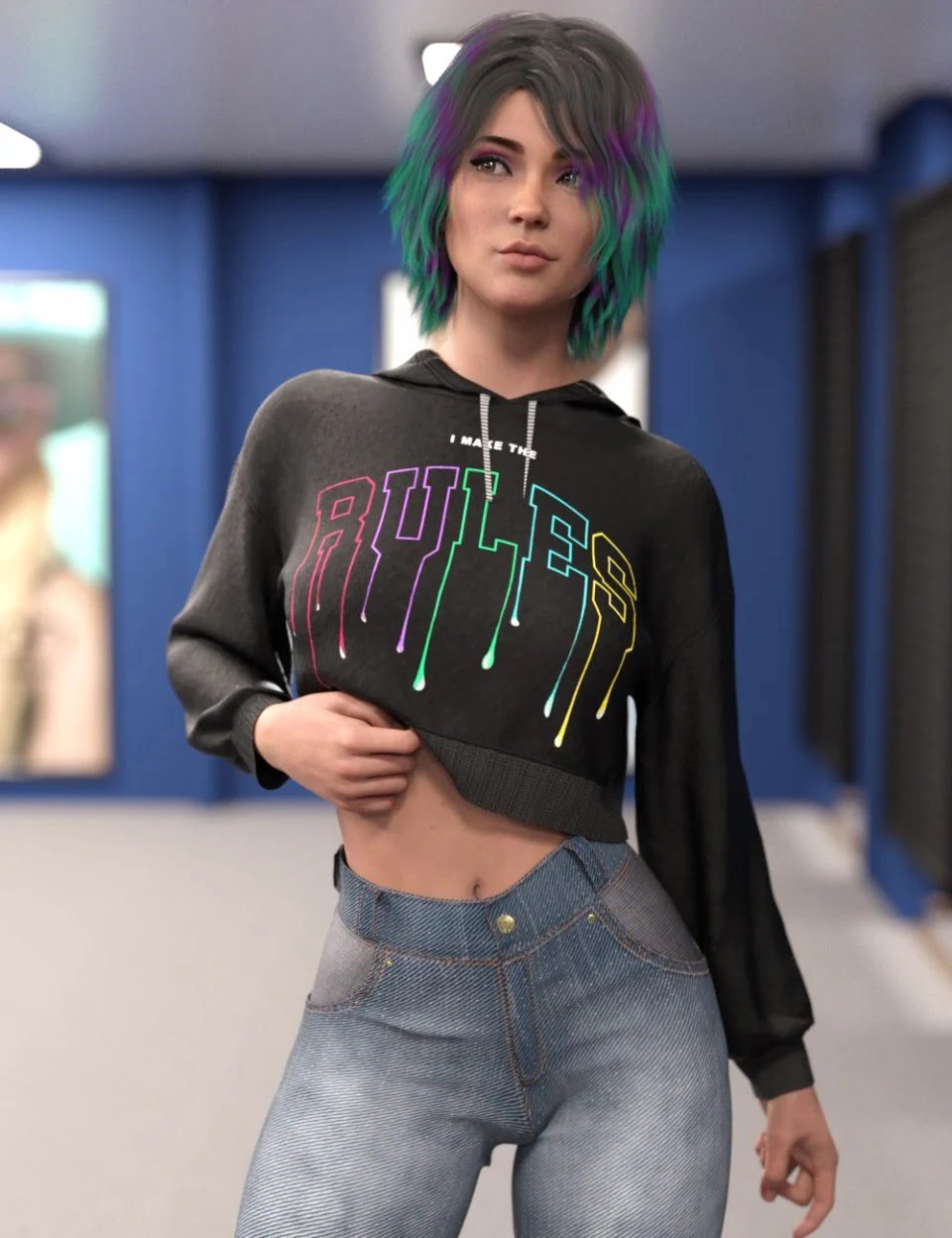 dForce Retro Active Outfit for Genesis 8 Female(s)