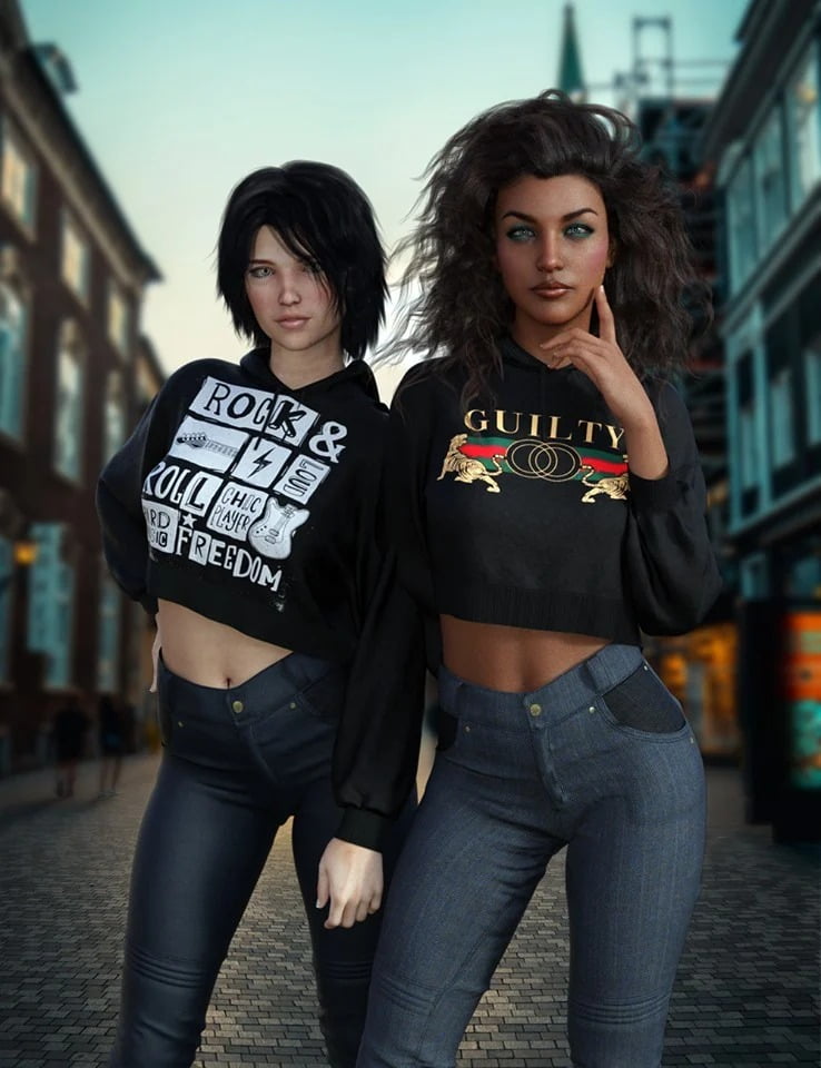 dForce Retro Active Outfit for Genesis 8 Female(s)