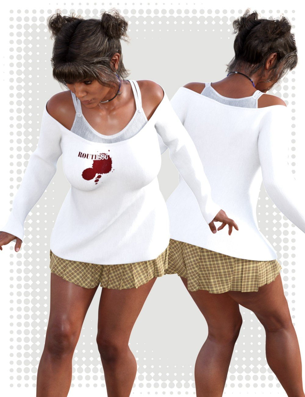 dForce Spring Casual Outfit for Genesis 8 Female(s)