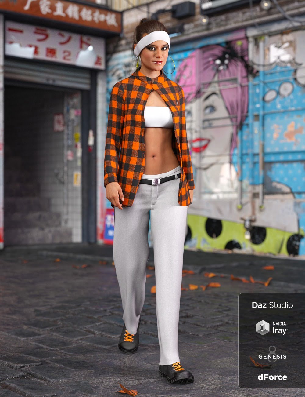 dForce Street Smarts Girl Outfit Textures
