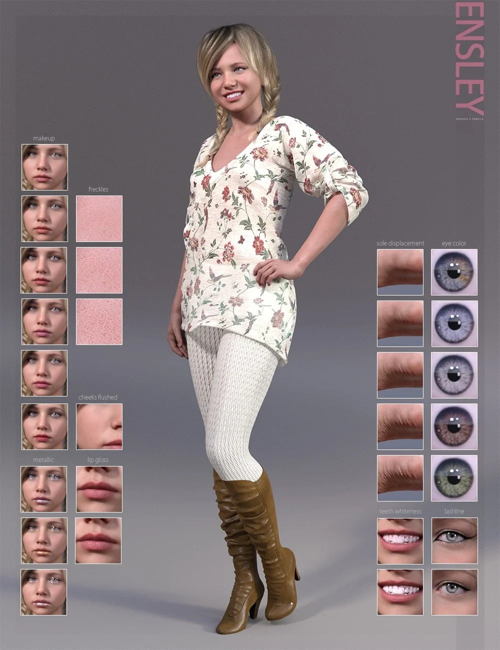 Ensley HD & Expressions HD for Genesis 8 Female