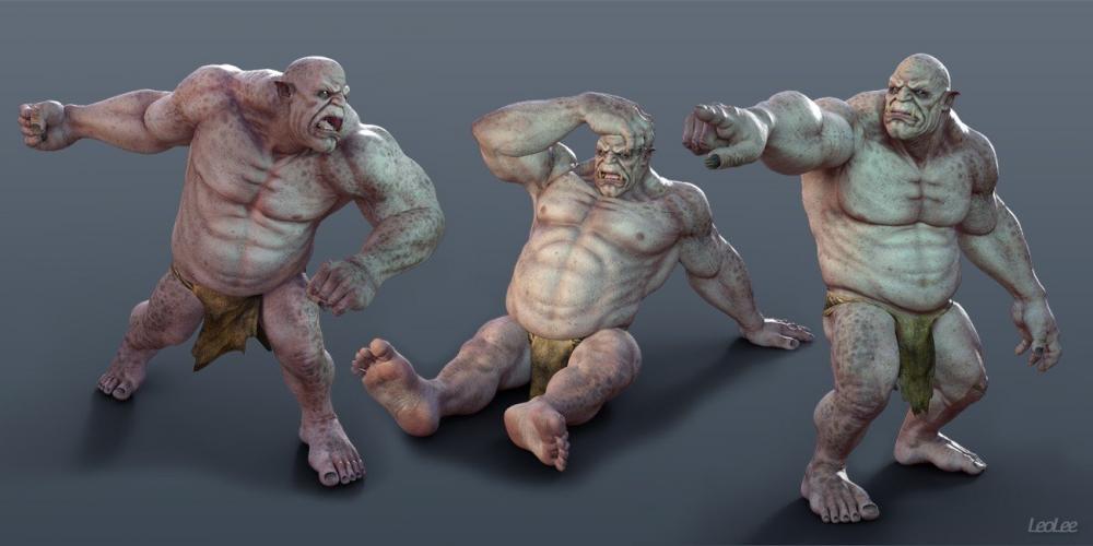 Fighting Poses for Ogre HD