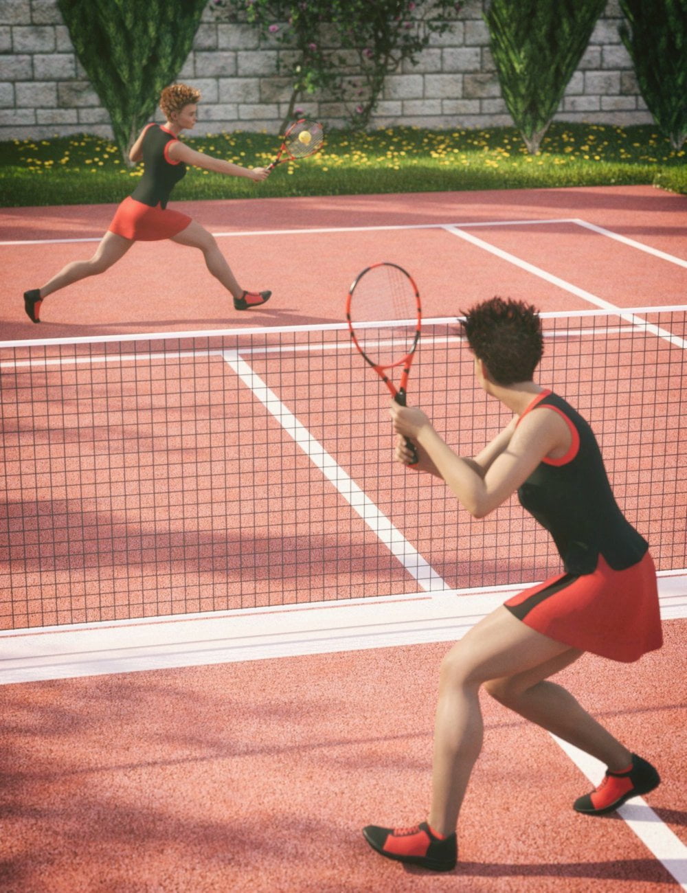 Tennis Poses for Genesis 8 Female