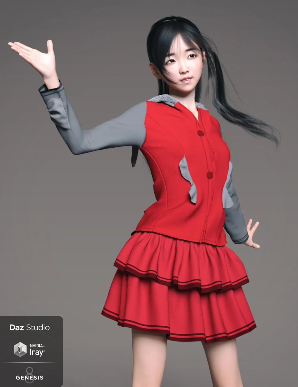 Hashimoto Character and Hair for Genesis 8 Female