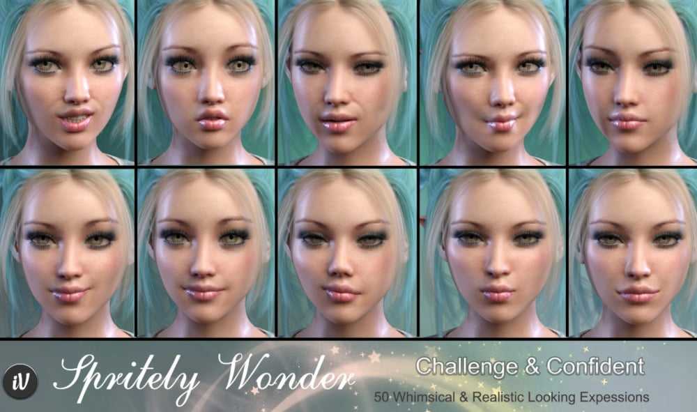 iV Sprightly Wonder Expressions For Genesis 8 Female(s)